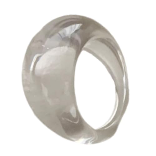 Fahoujs Stylish Harz Gebogen Geformte Ringe Komfort Passt Breite Oberflächen Fingerschmuck Stapelgelenk Ringe Party Dress Accessoire Gebogene Breite Bandring von Fahoujs