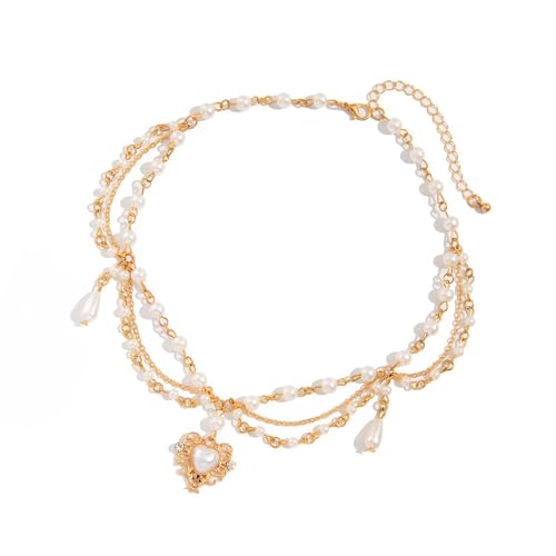 Fahoujs Stylish Heart Anhänger Halskette Party Hochzeit Schmucktägliche Verschleiß Für Alltägliche Eleganzen Und Komfort Frauen Statement von Fahoujs