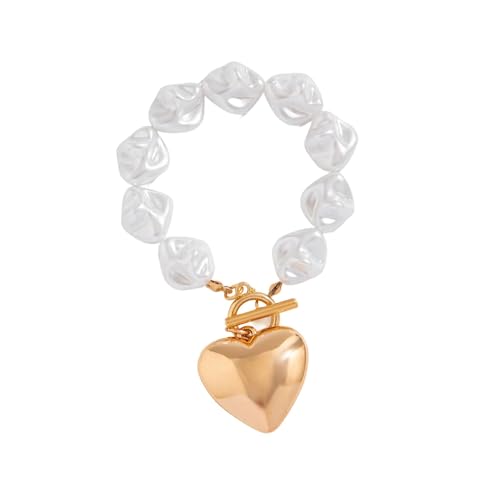 Fahoujs Stylish Heart Cutout Halskette/Armband Und Set Mit Perlen Und Perlen Verleihen Allen Outfits Daily Wear Halskette Einen Hauch Von Elegantem Outfits. Fahoujs Stylish Heart Cutout Halskette/Armband Und Set Mit Perlen Und Perlen Verleihen Allen Outfits Daily Wear Halskette Einen Hauch Von Elegantem Outfits. von Fahoujs