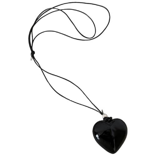 Fahoujs Stylish Herzförmige Kristall Halskette Halskette Mit Großem Herzheizen Vielseitiger Mode Schlüsselbeinkette Schmuck Anpassbare Stiloptionen von Fahoujs