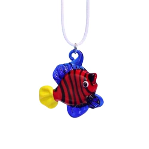 Fahoujs Stylish Seil Halskette Fisch Form Glasur Pendell von Fahoujs