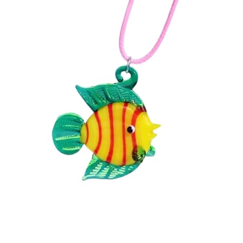 Fahoujs Stylish Seil Halskette Fisch Form Glasur Pendell von Fahoujs