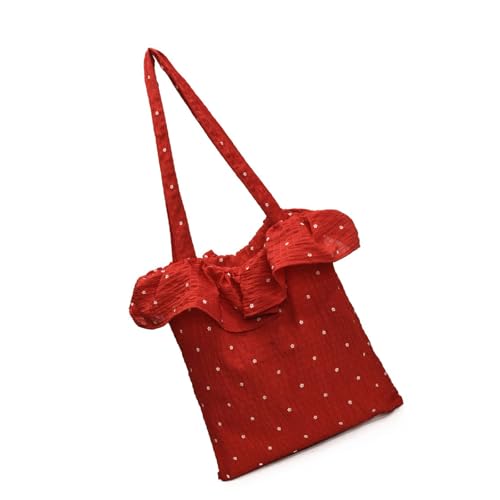 Fahoujs Toted Bag Trendy Schulter Rüschen Chiffons Hoboes Einfache Geldbörse Satchel Casual Handtasche Für Die Arbeit Dating College Schulter Handtasche Geldbörse von Fahoujs