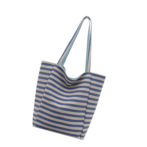 Fahoujs Toted Bag Trendy Umhängetasche Streifen Leinwand Hoboes Taschen Einfache Geldbörsen Satchel Women Casual Handtasche Für Arbeit Dating College Schulter Handtasche Geldbörse von Fahoujs