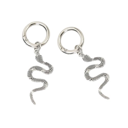 Fahoujs Tragbares Schuhzubehör Silber Snake Charm Hanging Ornament Zum Dekorieren Von Schuhen Taschen Und Geldbörsen Tibetischer Stil Charm von Fahoujs