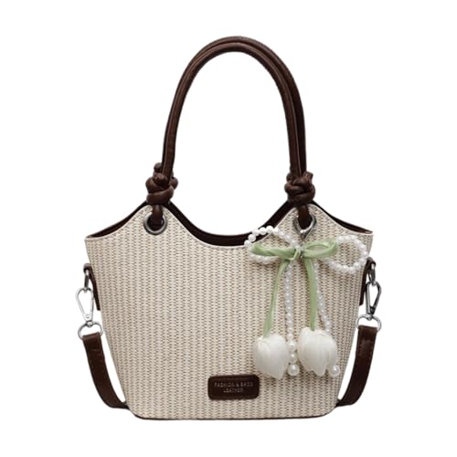 Fahoujs Trendy Bucket Tasche Mit Geräumiger Kapazität Verstellbarer Schultergurt PU Leder Crossbody Tasche Für Die Tägliche Essentielle Leichte Schultertasche von Fahoujs