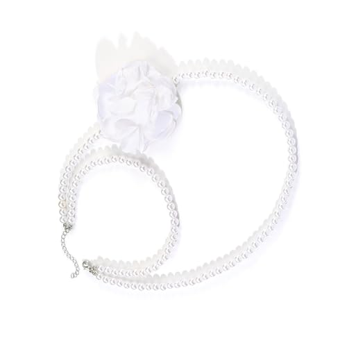 Fahoujs Trendy Diamonds Kette Mit Eleganten Robusten Perlen Und Farbischer Blumenanhänger Tragbar Für Stilvolle Outfits Täglichem Gebrauch Mode Eleganter Schmuck von Fahoujs