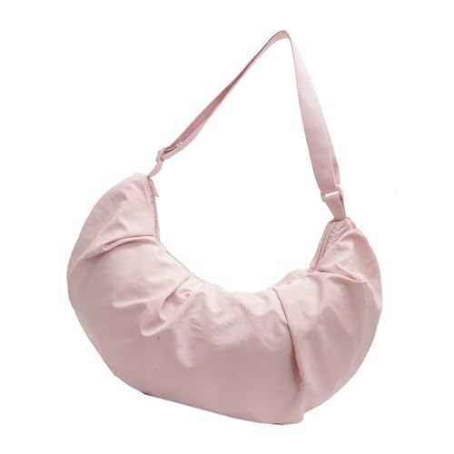 Fahoujs Trendy Half Moon Crossbody Bag Nylon Casual Knödel Schultertasche Mit Verstellbarem Riemen Für Männer Und Frauen Weiche Gestepte Handtasche von Fahoujs