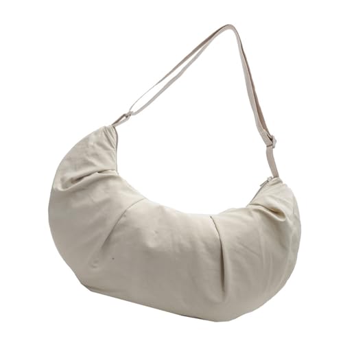 Fahoujs Trendy Half Moon Crossbody Bag Nylon Casual Knödel Schultertasche Mit Verstellbarem Riemen Für Männer Und Frauen Weiche Gestepte Handtasche von Fahoujs