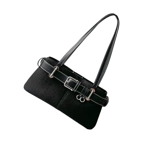 Fahoujs Trendy Unterarm Umhängetasche Mit Schnallengürtel Dekoren Und Achselbeutelabendtaschen Für Bürodaten Und Ein Shopping PU Frauen Schulterbetrieb von Fahoujs