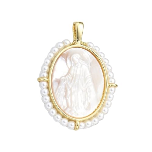 Fahoujs Unique Virgin Marys Anhänger Halskette Mit Mutter Von Perlenschalen Und Micros Inlay Designs Täglich Verwenden Stilvolle Outfits Mikroeinleitungsdesigns von Fahoujs