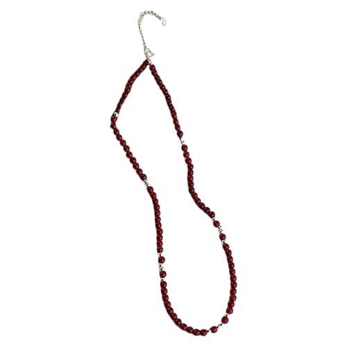 Fahoujs Vielseitige Damen Halskette Türkis/Onyxs Perlen Neckkette Mit Verstellbarer Kette Edelsteine Perlen Colarbone Kette Elegante Statement Halskette von Fahoujs