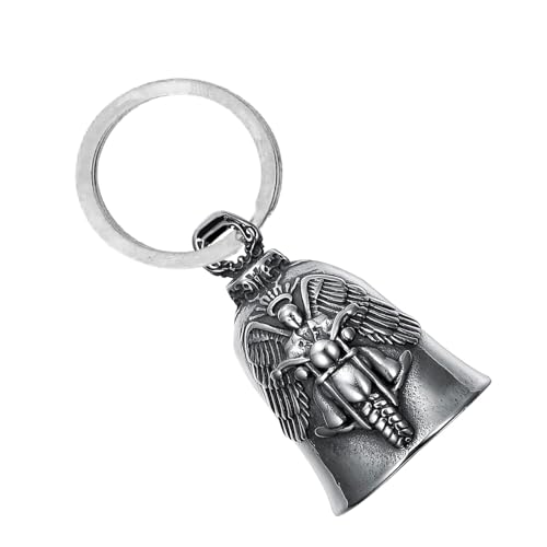 Fahoujs Vintage Motorcycle Bells Anhänger Halskette/Schlüsselbund Für Biker Trendy Accessoire Edelstahl Party Accessoires Mode Forward Jewelry von Fahoujs