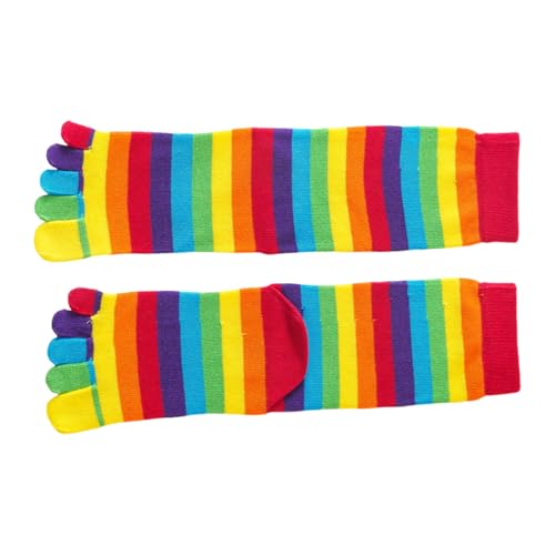 Fahoujs Winter Frauen Middle Tube Socken Neuheit Lustiger Regenbogen Gestreifter Lässiger Atmungsaktiver Fünf Finger Getrennter Zehensocken Freizeitsport Fahoujs Winter Frauen Middle Tube Socken Neuheit Lustiger Regenbogen Gestreifter Lässiger Atmungsaktiver Fünf Finger Getrennter Zehensocken Freizeitsport von Fahoujs