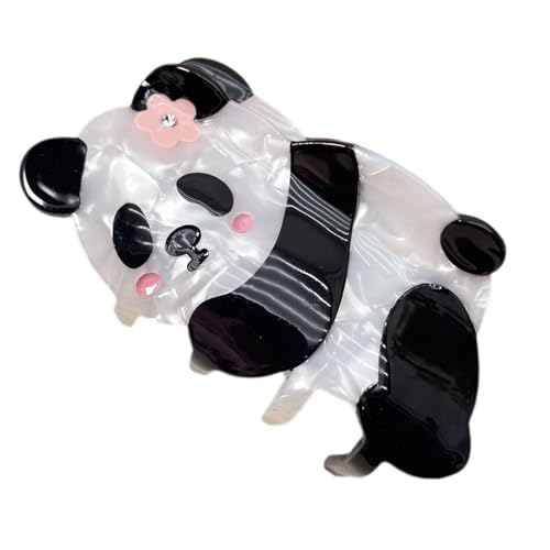 Feder-Haarklammer, Panda-Haarklammer für Damen, niedlich, rutschfest, für Pferdeschwanz, Haar-Accessoire, Mädchen, modisches Haar-Accessoire von Fahoujs