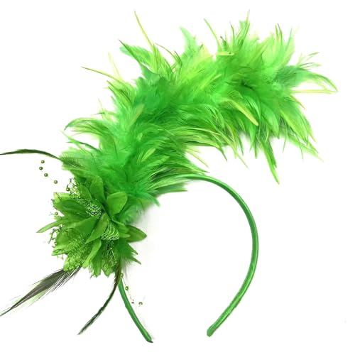 Feder Stirnband Feder Haarreifen Fascinators Haarband 1920er Jahre Party Kopfschmuck für Halloween Karneval Hochzeit Haarschmuck von Fahoujs