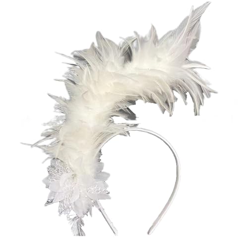 Feder Stirnband Feder Haarreifen Fascinators Haarband 1920er Jahre Party Kopfschmuck für Halloween Karneval Hochzeit Haarschmuck von Fahoujs