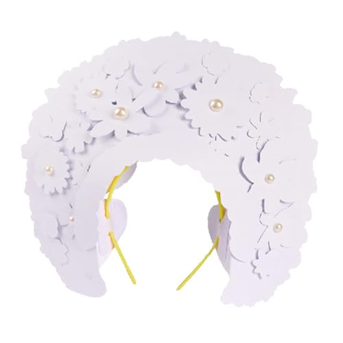 Festival Flower Headwear Set Verstellbares Haar Hoop Multikolored Stirnbänder Elastisch Für Partys Und Hochzeitsfeierlichkeiten von Fahoujs