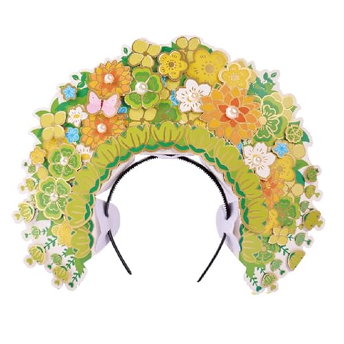 Festival Flower Headwear Set Verstellbares Haar Hoop Multikolored Stirnbänder Elastisch Für Partys Und Hochzeitsfeierlichkeiten von Fahoujs