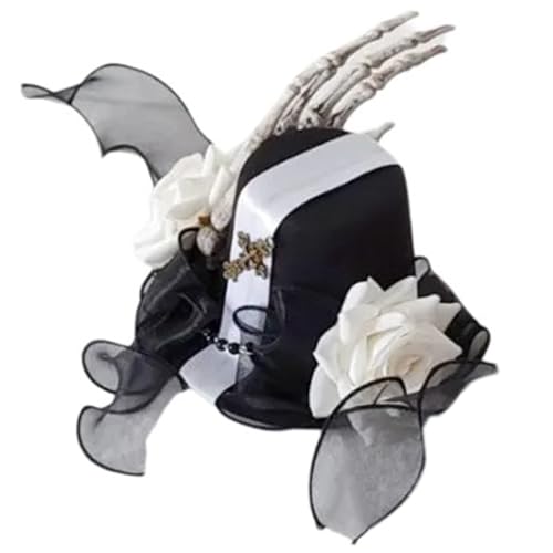 Flache Clip Haarnadelblume Einzigartige Halloween Kopfbedeckung Klamschneider Eleganter Blumen Top Haare Clip Foto Requisiten von Fahoujs