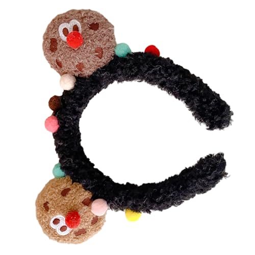 Flauschiges Plüsch-Stirnband für Damen und Mädchen, niedliches 3D-Plüsch-Cartoon-Cookie-Haarreifen, Haarschmuck, Foto-Requisiten, Cosplay-Kopfschmuck, weiches und bequemes Stirnband von Fahoujs