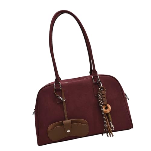 Frauen Achselbeutel Retro Handtasche All Matching Achselbeutel Stylische Pendelung Großer Kapazität Schulter Bowling Große Kapazität Schulter Für Frauen Retro Achsel Achselhaut Stilvolle Handtasche von Fahoujs