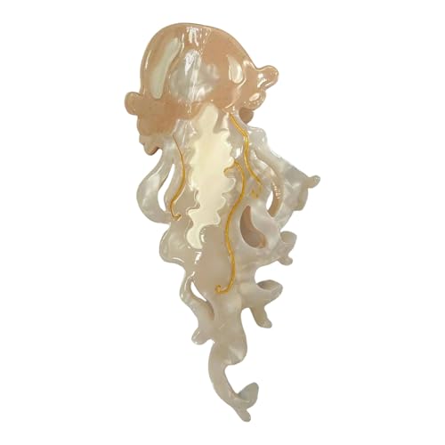 Frauen Große Haarklauen Clip Marine Styles Jellyfishacetat Haarta Für Sichere Haarstyling Verschiedene Anlässe Haarschleife von Fahoujs