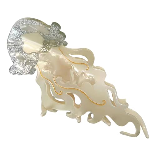 Frauen Große Haarklauen Clip Marine Styles Jellyfishacetat Haarta Für Sichere Haarstyling Verschiedene Anlässe Haarschleife von Fahoujs