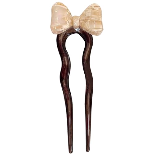 French Bowknot Usthaped Hair Pin Für Mädchen Acetat Haarthaar Haare Kamm Mode Haarstyling Accessoires Für Freizeitkleidung von Fahoujs