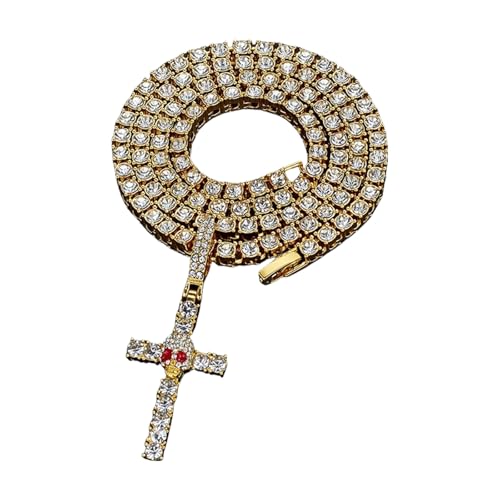 Funkelnde Schmuck Halskette Religiöse Kette Strukturierte Fashion Accessoire Party Schmuck Accessoire Für Männer Hip Hop Religiös Funkelnde Schmuck Halskette Religiöse Kette Strukturierte Fashion Accessoire Party Schmuck Accessoire Für Männer Hip Hop Religiös von Fahoujs