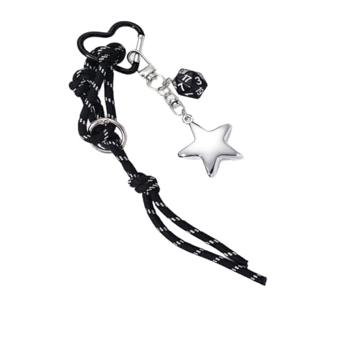 Geflochtener Seilschlüsselringstar Keychain Kreative Autos Schlüsselkette Schöne Herz Keyrings Bag Anhänger Ornamente Charm Car Kette Schöne Herz Keychain Zauberhaut Geflochtenes Seil Keyrings von Fahoujs