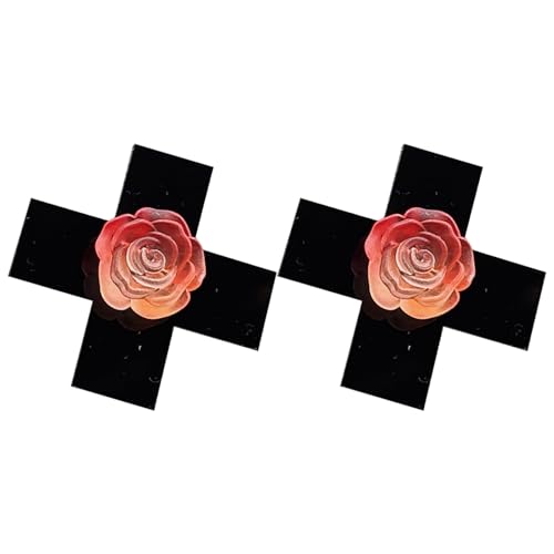 Gekreuzte Rose Barrettes Für Weibliche Und Mädchen 2000er Punk Harzhaarclip Anime Side Haarnadel Alle Passenden Haare Dekore 1/2pcs von Fahoujs