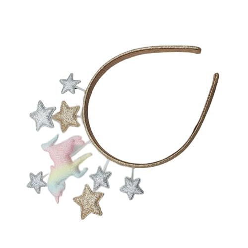 Glitzerndes Neujahrs-Party-Stirnband für Erwachsene und Kinder, fünfzackiger Stern, Haarreif, festliche Requisiten, Kopfschmuck, Partyzubehör, Damen-Stirnband von Fahoujs