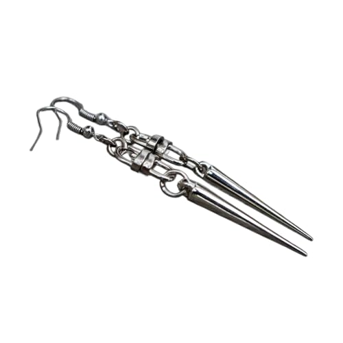 Gothic Spikes Ohrringe Mit Mond Und Star Anhänger Bequeme Ohrhörer Stylish Punk Accessoires Für Frauen Mann Mit Mondstern Ohrringe Moon Stern von Fahoujs