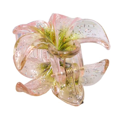 Haarklammern für Mädchen, transparent, Blume, Haifischclip, Kieferklemme, rutschfest, Haarspangen, Haarschmuck, Blume, Haarschmuck, Haarspange von Fahoujs