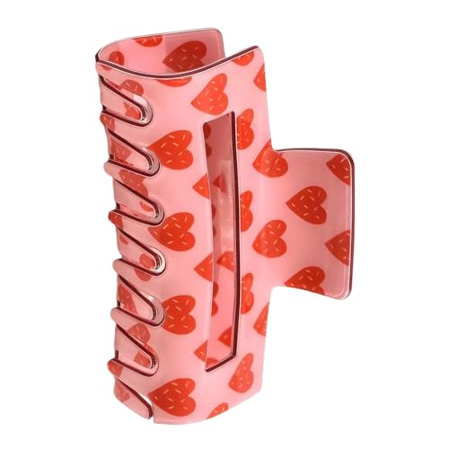Haarklaue Clip Heart Theme Haartuale Klemme Schöne Valentinstag Haarhalter Barrettes Starke Haarnadel Für Mädchen von Fahoujs
