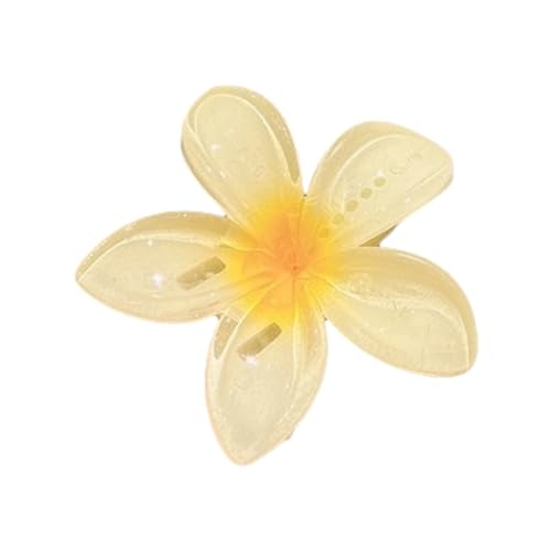 Haarspange für Mädchen, Blume, Plumeria, süß, handgefertigt, niedlich, Entenschnabel-Clip, Kopfbedeckung, Kopfbedeckung für Frauen, Mädchen, Blumen-Haarspange für Mädchen von Fahoujs