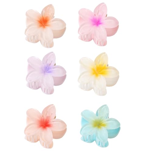 Haarspange mit Eiern, Blume, Haarspangen, Haarspangen, Federklemme, Haar-Accessoires für Damen, Kunststoff-Haarnadel, 6 Stück von Fahoujs