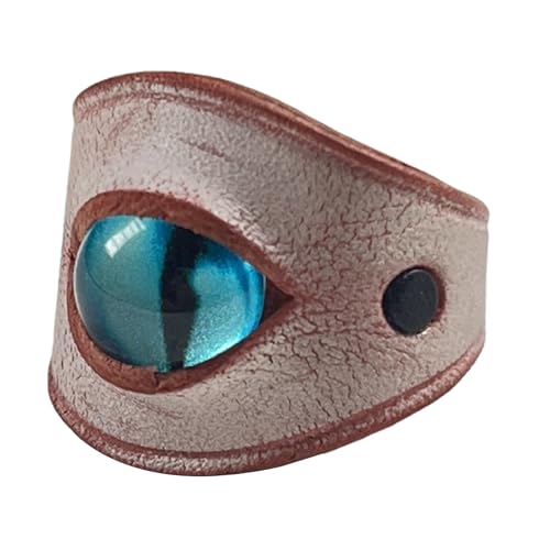 Handgefertigte Lederblau Böse Augen Ringe Verstellbare Größe Fingerband Mode Schmuckaccessoires Für Männer Und Frauen von Fahoujs