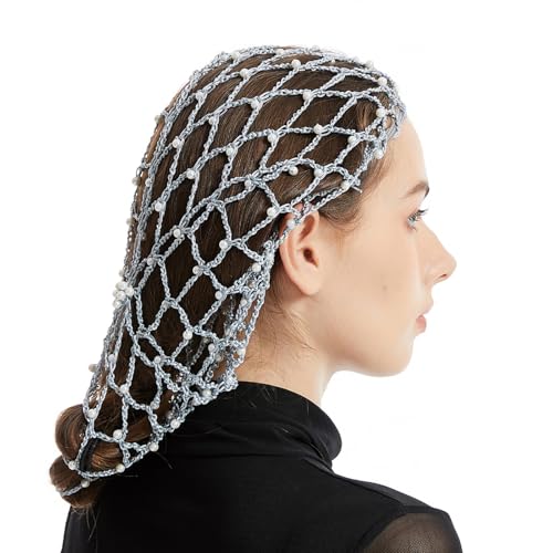 Handwerkseidenhäkeln Turban Gestricktes Haarnetz Mit Künstlichen Perlenentwürfen Ideal Für Tägliche Verschleiß Und Formelles Event von Fahoujs