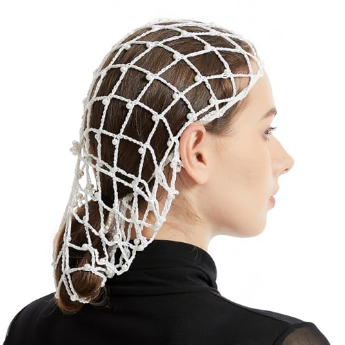 Handwerkseidenhäkeln Turban Gestricktes Haarnetz Mit Künstlichen Perlenentwürfen Ideal Für Tägliche Verschleiß Und Formelles Event von Fahoujs
