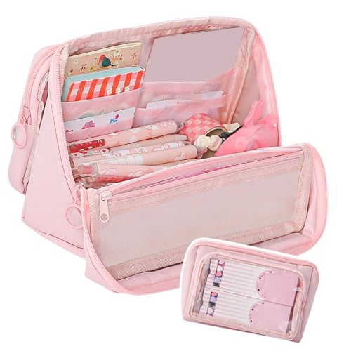 Hochkapazitäts Bleistiftkoffer 9 Fach Bleistiftbeutel Abnehmbarer Stiftbeutel Organisatoren Fall Reise Make Up Tasche Große Beutel von Fahoujs
