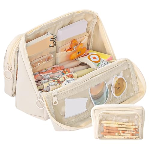 Hochkapazitäts Bleistiftkoffer 9 Fach Bleistiftbeutel Abnehmbarer Stiftbeutel Organisatoren Fall Reise Make Up Tasche Große Beutel von Fahoujs