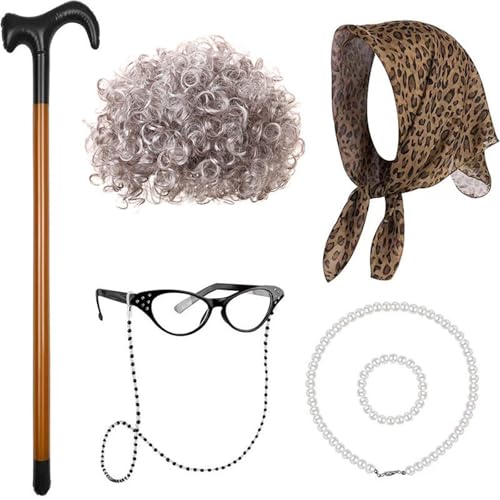 Kinder 100 Tage Feier Grandma Kostüm Kleider Rollenrollen Outfit Für Cosplay Event von Fahoujs