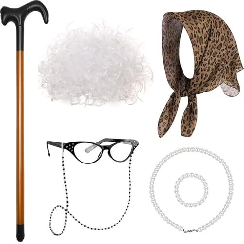 Kinder 100 Tage Feier Grandma Kostüm Kleider Rollenrollen Outfit Für Cosplay Event von Fahoujs