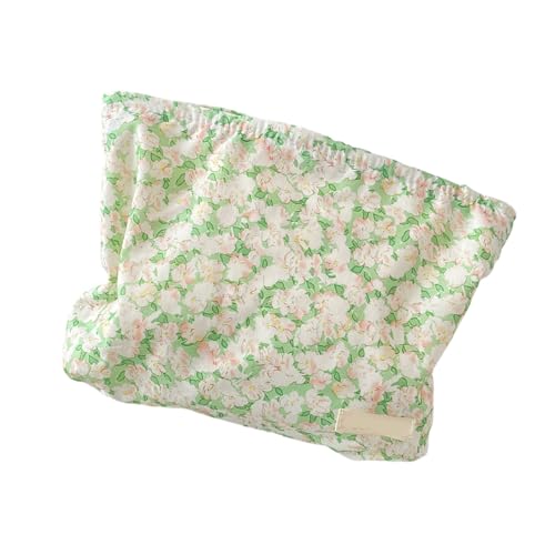 Kompakte Blumen Leinwand Make Up Tasche Große Kapazität Reisekosmetik Organisierte Toilettenbeutel Reisekoffer Für Frauen Und Mädchen Alltäglich Tragen Kosmetikorganisator von Fahoujs
