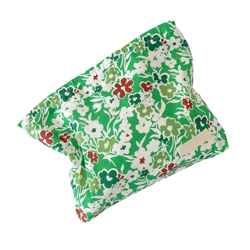 Kompakte Blumen Leinwand Make Up Tasche Große Kapazität Reisekosmetik Organisierte Toilettenbeutel Reisekoffer Für Frauen Und Mädchen Alltäglich Tragen Kosmetikorganisator von Fahoujs