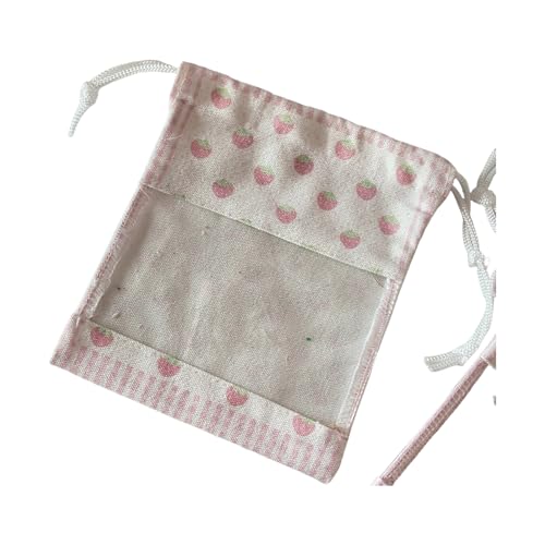 Kordelbeutel Schmuck Musical Notizen Kosmetische Toilettenstader Erdbeer Make Up Kosmetische Lagerbeutel Make Up Musical Notes von Fahoujs