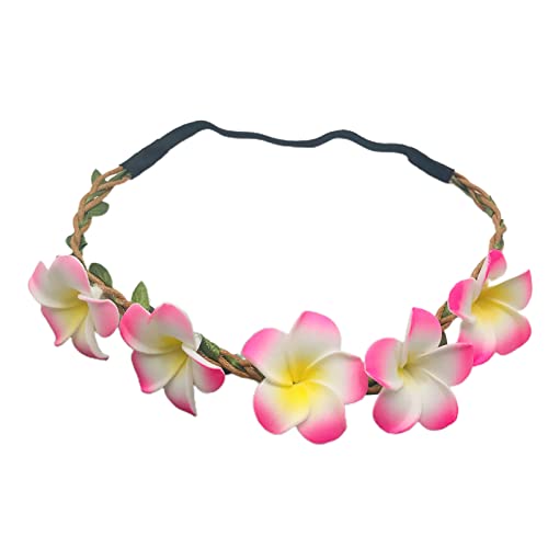 Künstlicher Haarreif mit Plumeria-Blume, Haarreif für Festzug, Abschlussball, Braut, Hochzeit, Haarschmuck, Braut-Kopfschmuck von Fahoujs