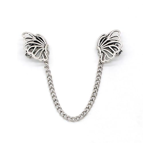 Legierungspullover Kette Clip Mode Cardigan Brosche Pin Kleidung Fastener Elegantes Outfit Accessoire Für Modeliebhaber Business Meeting Jewelry von Fahoujs